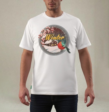 Зима, Футболка мужская REGULAR белая