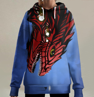 Альфа Дракон, Hoodie Long Oversize 3D