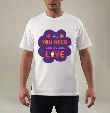 ALL YOU NNEED ... / Всё, что вам нужно, Футболка мужская REGULAR белая