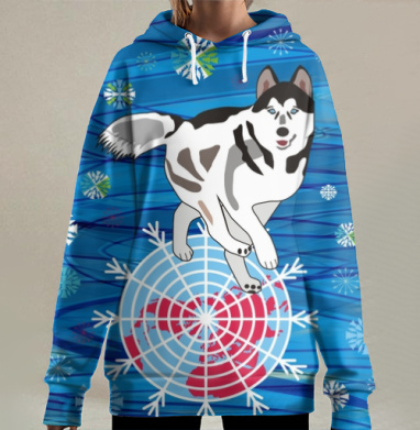 Бегущая по снегам, Hoodie Long Oversize 3D