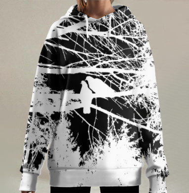 Белые голуби, Hoodie Long Oversize 3D