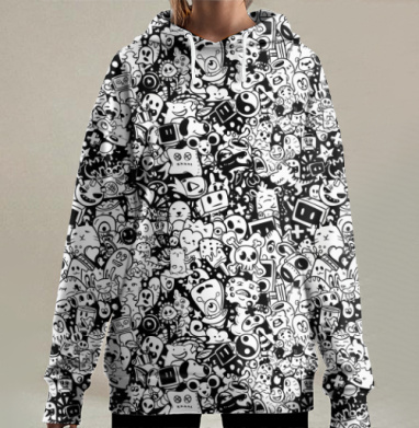 Дудлы, Hoodie Long Oversize 3D