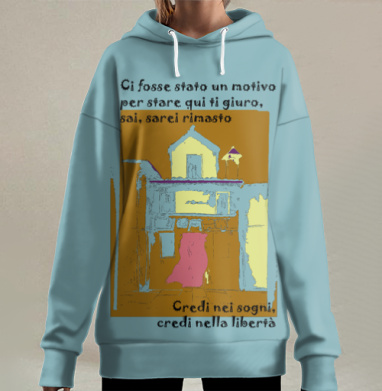 Дворик в Италии, Hoodie Long Oversize 3D
