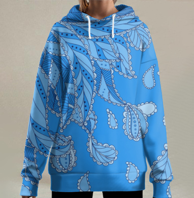 Фантазийные перья, Hoodie Long Oversize 3D