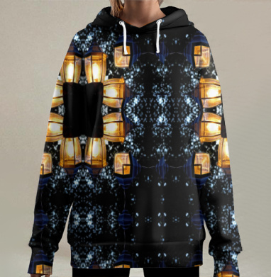 ФОНАРИКИ, Hoodie Long Oversize 3D