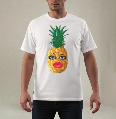 Fruity Lips / Фруктовые губки, Футболка мужская REGULAR белая