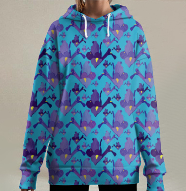 Ирис, Hoodie Long Oversize 3D