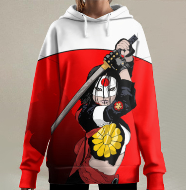 Катана  войн тени, Hoodie Long Oversize 3D