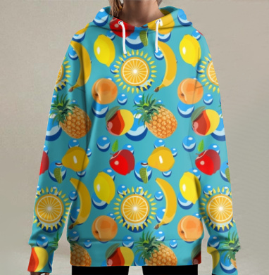 Космофрукты, Hoodie Long Oversize 3D