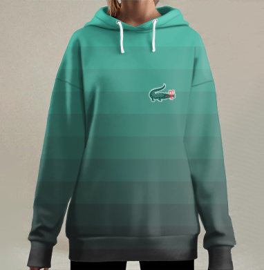 Крок, Hoodie Long Oversize 3D