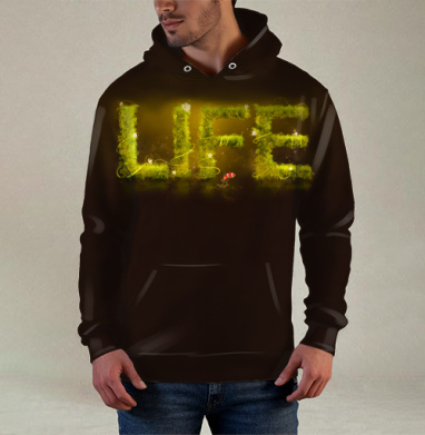 LIFE пробьется, Худи / Мужская / С карманом / 3D