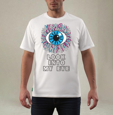 Циклопический гипнотический глаз с ворсинками / LOOK INTO MY EYE - Магазин футболок taklya - Дизайнерские принты