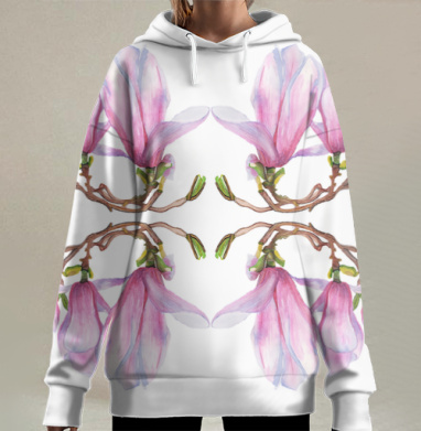 Магнолия, Hoodie Long Oversize 3D