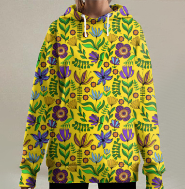 Милое Разнотравье, Hoodie Long Oversize 3D
