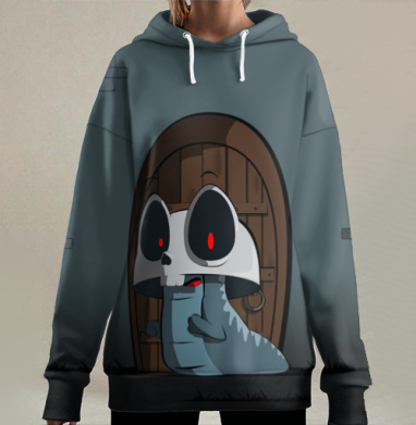 Милый червячек, Hoodie Long Oversize 3D