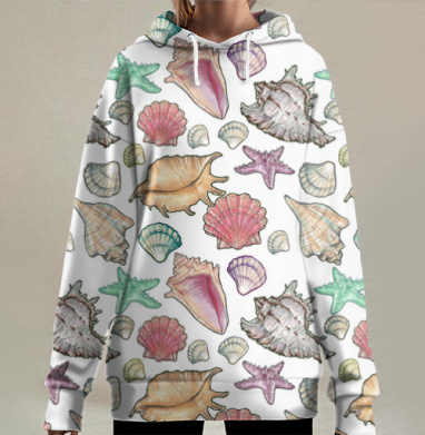 Морские мечты, Hoodie Long Oversize 3D