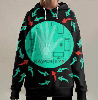 Многоуровневая цифровая защита Kaspersky, Hoodie Long Oversize 3D