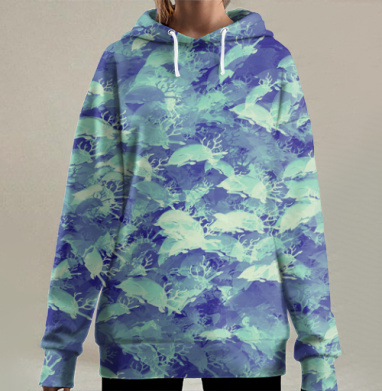 Негативные олени, Hoodie Long Oversize 3D