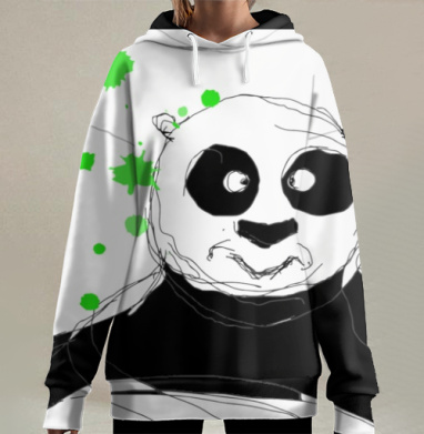 Невдупляющая Панда, Hoodie Long Oversize 3D