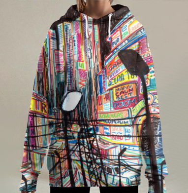 Ночная жизнь, Hoodie Long Oversize 3D