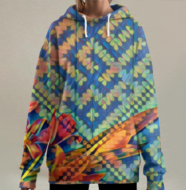 Орнамент славянский, Hoodie Long Oversize 3D
