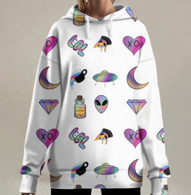 Паттерн X.O, Hoodie Long Oversize 3D