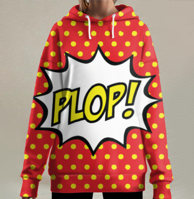 PLOP!, Hoodie Long Oversize 3D