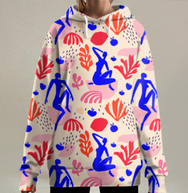 Свободный отдых с природой и расслабленностью человека, Hoodie Long Oversize 3D