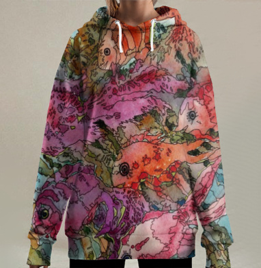 Праздник моря, Hoodie Long Oversize 3D