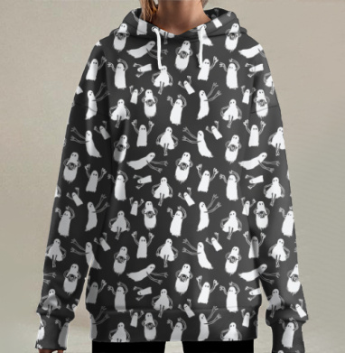 Привидения, Hoodie Long Oversize 3D