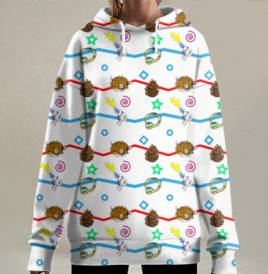 РАНДОМ, Hoodie Long Oversize 3D