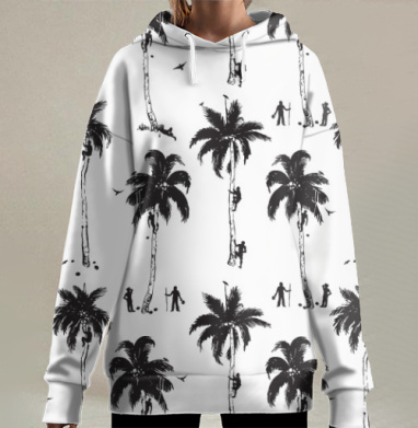 Сборщики кокосов, Hoodie Long Oversize 3D