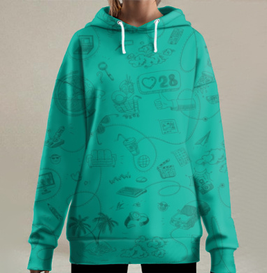 Сеть, Hoodie Long Oversize 3D