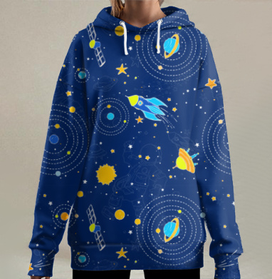 Сигналы из космоса, Hoodie Long Oversize 3D