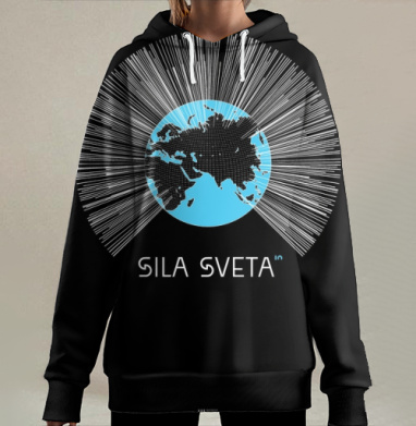 СКОРОСТЬ СВЕТА, Hoodie Long Oversize 3D