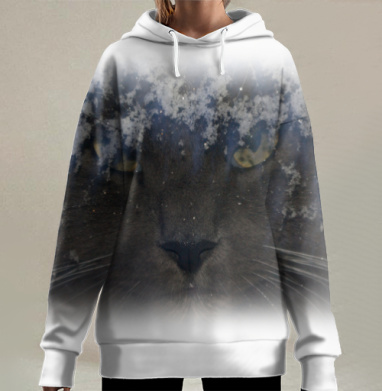 Снежная медитация, Hoodie Long Oversize 3D
