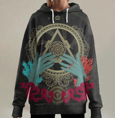 Созвездие рака, Hoodie Long Oversize 3D
