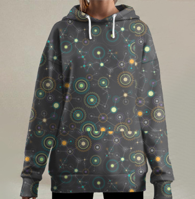 Созвездия стимпанк, Hoodie Long Oversize 3D