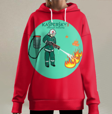 Защита данных с Kaspersky Lab пожарным, Hoodie Long Oversize 3D