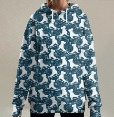 Танцы на льду, Hoodie Long Oversize 3D
