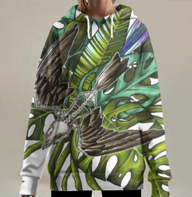 Тропический микс, Hoodie Long Oversize 3D