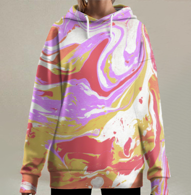 Тропик Марбл, Hoodie Long Oversize 3D