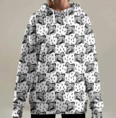 Троянский конь, Hoodie Long Oversize 3D