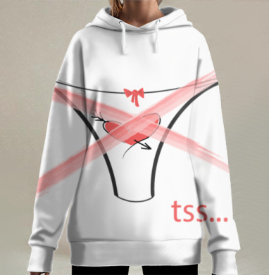 Тсс, Hoodie Long Oversize 3D