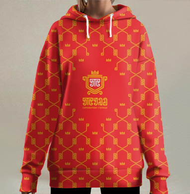 Тула - самоварная столица, Hoodie Long Oversize 3D