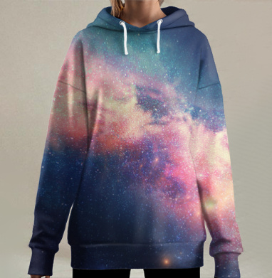Туманность арт, Hoodie Long Oversize 3D