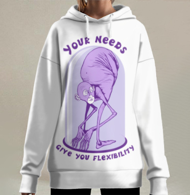 Гибкое фантастическое существо адаптивность пластичность, Hoodie Long Oversize 3D