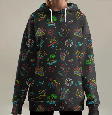 Вива Лас Вегас, Hoodie Long Oversize 3D