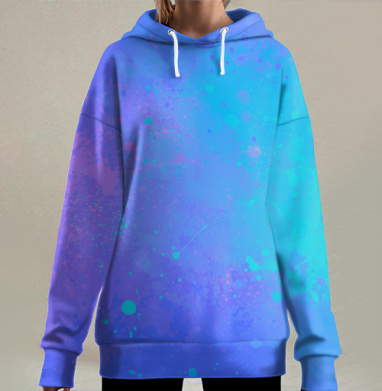 Watercolor / Акварель, Hoodie Long Oversize 3D