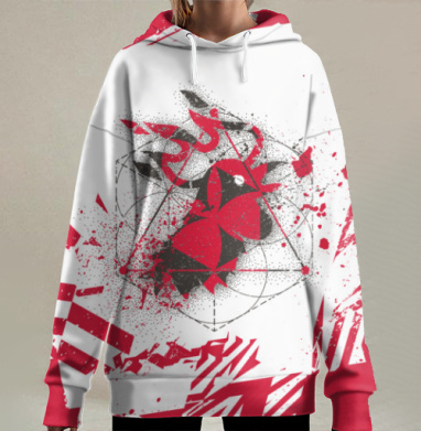 Хипстерский Гриль, Hoodie Long Oversize 3D